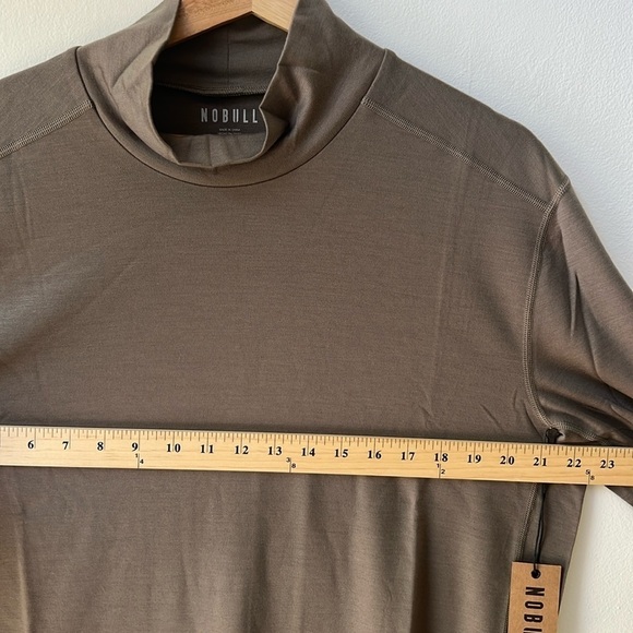 NOBULL Men's Blended Merino Wool Mock Neck Long Sleeve Shirt Fallen Rock XL NWT - Picture 11 of 11